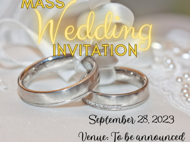 Mass wedding applications open for Family Month finale in September