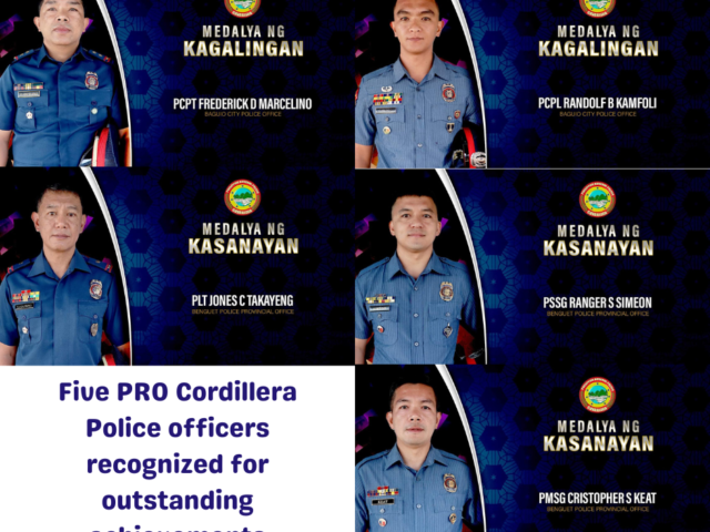 Five Cordillera police officers receive well-deserved honors