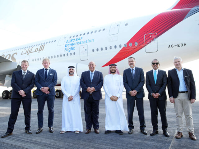 Emirates pioneers A380 demo flight using 100% Sustainable Aviation Fuel