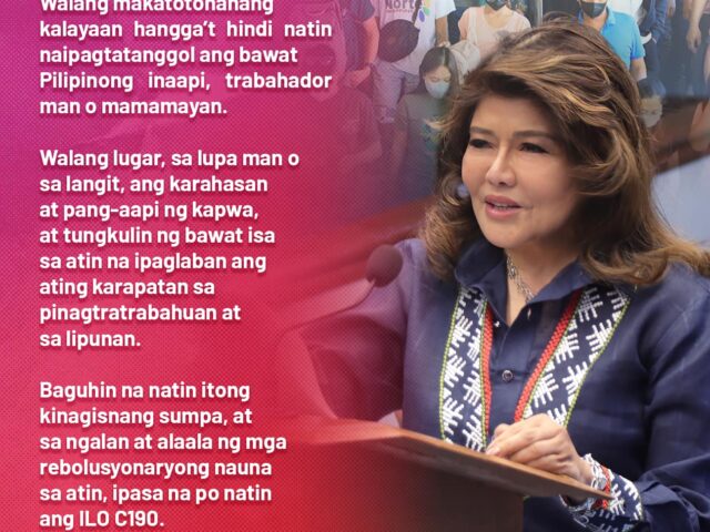 Imee: End abuse of informal workers