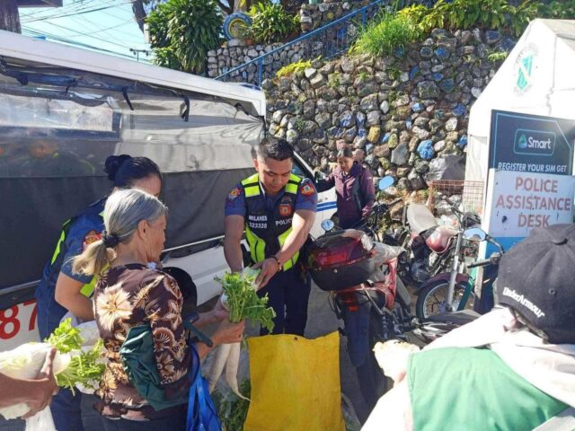 BCPO Napino Cops spread compassion with free vegetable distribution