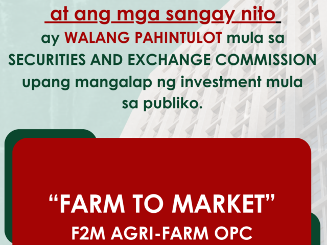 SEC alerts public against “Farm To Market” business