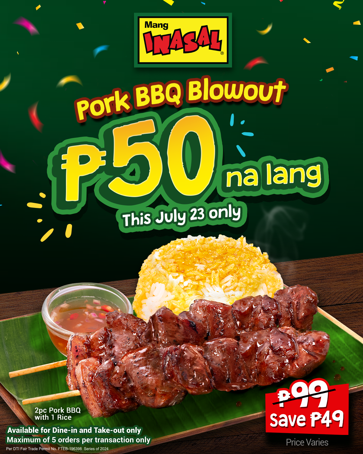 Mang Inasal Pork BBQ Blowout