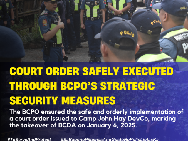 BCPO ensures peaceful Camp John Hay takeover, zero crime during New Year