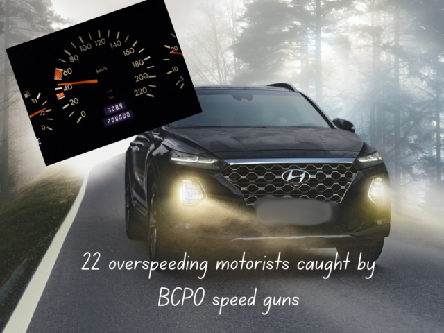 22 motorists caught overspeeding as BCPO deploys speed guns