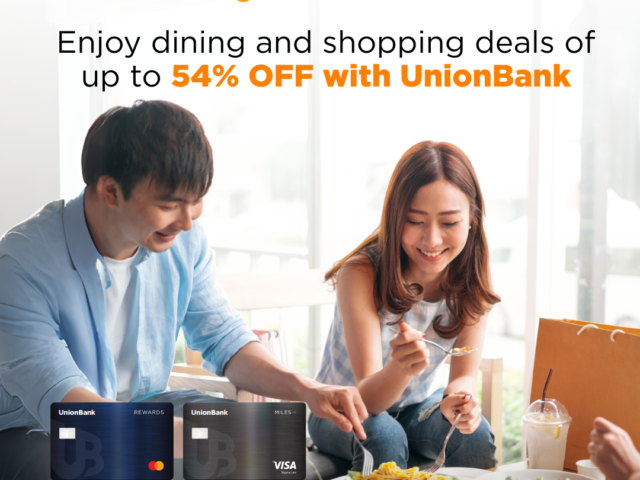 Up to 54% off dining & shopping with UnionBank