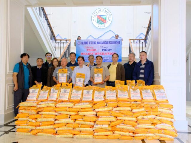 Filipino-Chinese groups donate 400 sacks of rice to Baguio