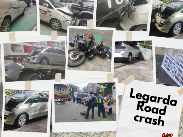 Eight hurt as van triggers Legarda Road crash