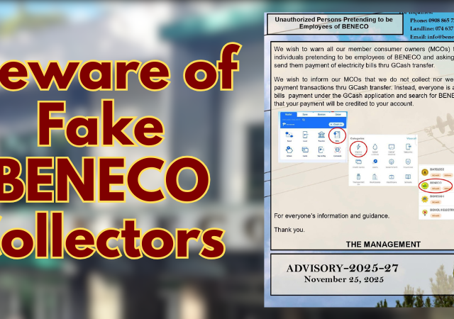 BENECO warns public against GCash payment scammers
