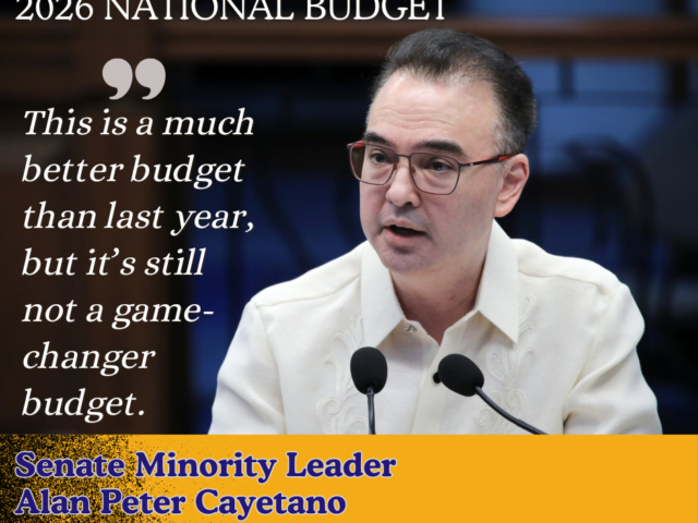 Cayetano flags gaps in 2026 national budget priorities