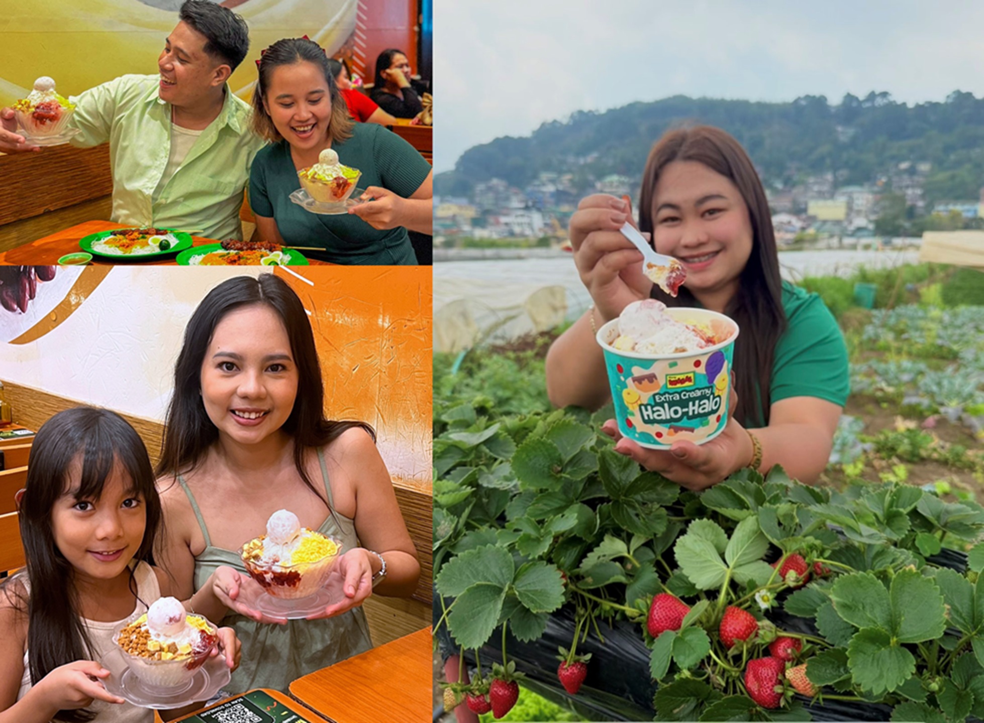 Enjoy the Mang Inasal Strawberry Cheesecake Halo-Halo via dine in, takeout, drive thru, and delivery