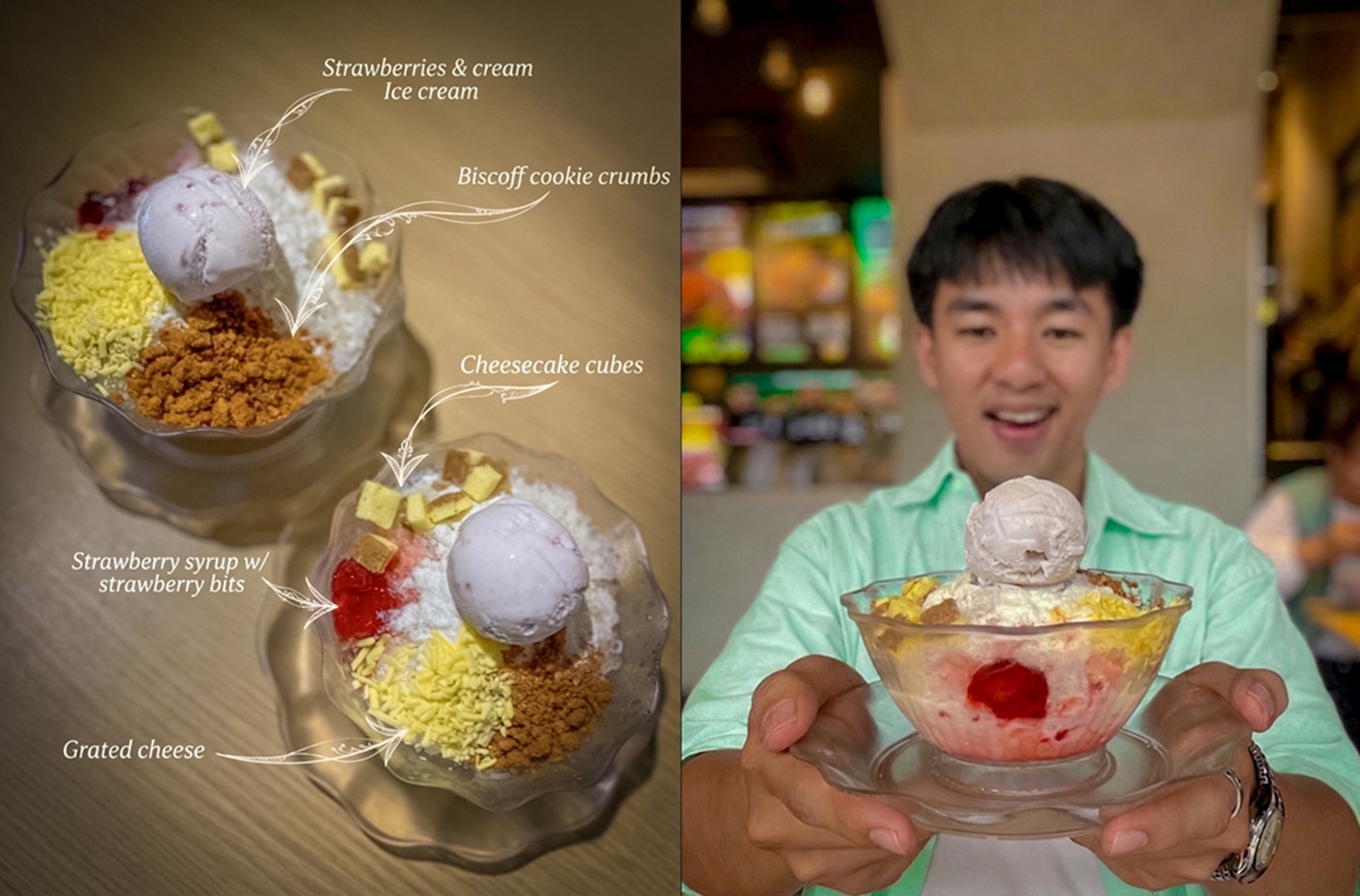 Try the refreshing Mang Inasal Strawberry Cheesecake Halo-Halo