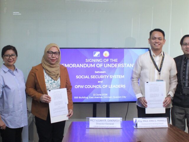 SSS, Saudi FilCom sign OFW social security pact