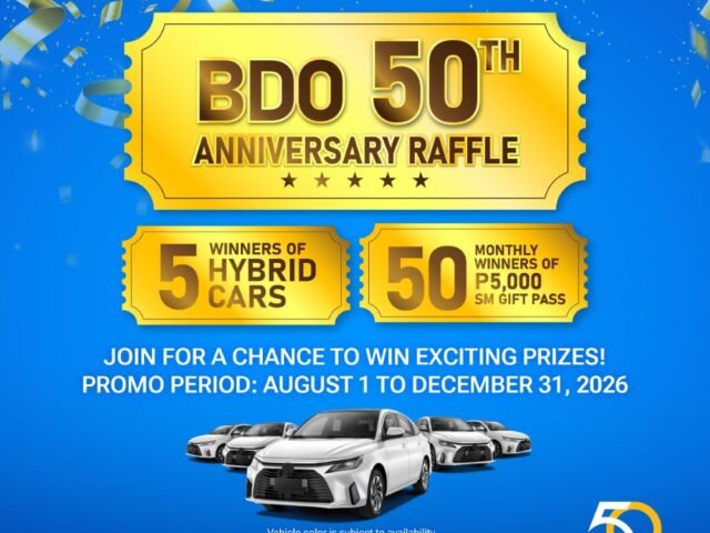 BDO launches anniversary raffle as bank marks 50 years