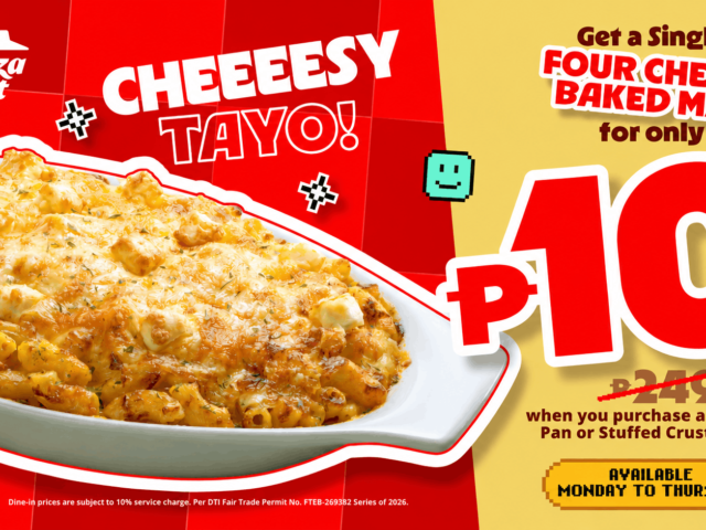 Pizza Hut offers ₱10 Baked Mac with pizza purchase